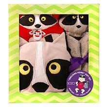 SOZO BOYS 3 PIECE RACCOON WELCOME HOME GIFT SET WITH RAGLAN BODYSUIT, 3D RACCOON HAT, AND SECURITY BLANKET- 0-3 MONTHS-Infants-Simply Blessed Children's Boutique