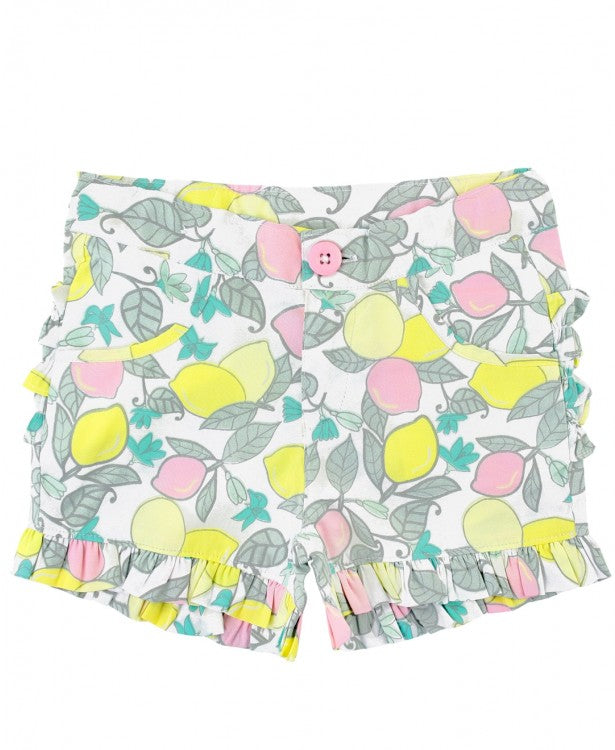 Make Lemonade Ruffle Shorts-Girls-Simply Blessed Children's Boutique
