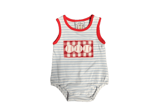 Three Sisters Baby Boys Baseball Onesie