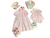 Petit Ami Pink Easter Bunny Smocked  Dress