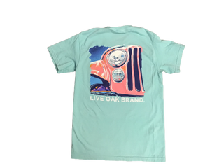 Live Oak Brand Chalky Mint Jeep Grill Short Sleeve Shirt