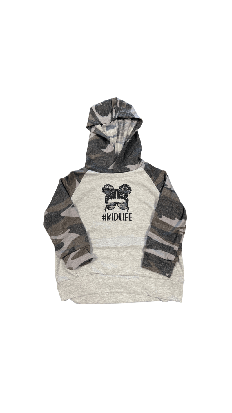 #Kidlife Grey Girls  Long Sleeve Hoodie