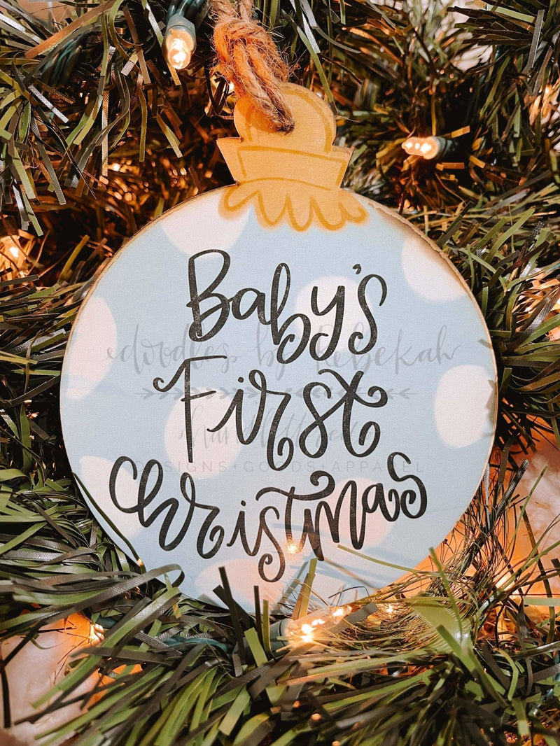 Baby's First Christmas Ornament - Blue
