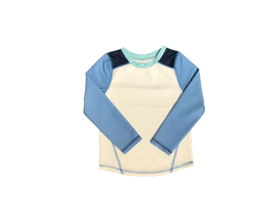 Mud Pie White Boy's Rash Guard Swim Shirt