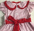 Back To School Sleeveless Apple Embroidered Red Short Set