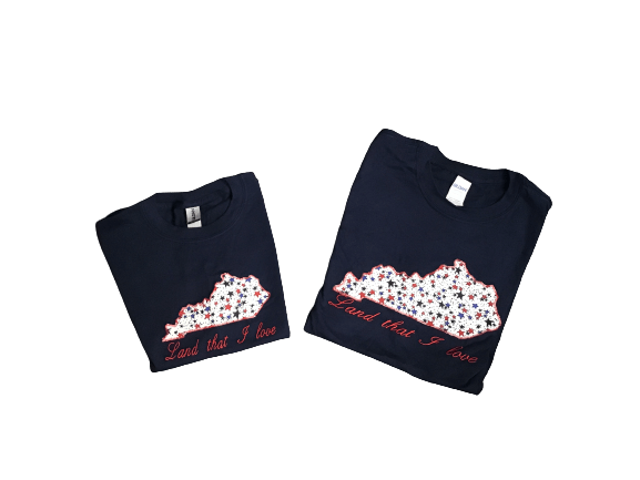 Mom and Me KY Patriotic Navy short sleeve shirt