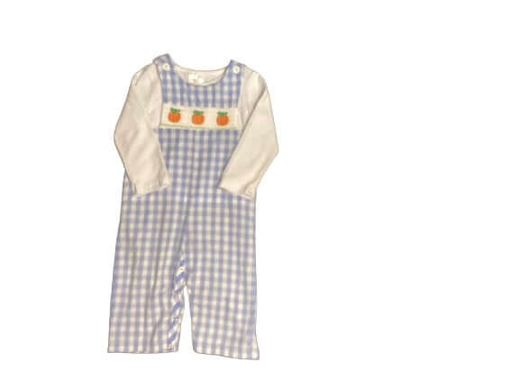 Light Blue Pumpkin Boys Romper