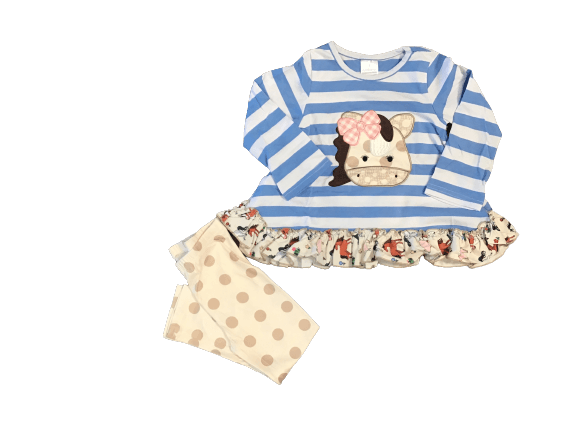 Blue & White striped Precious Horse outfit