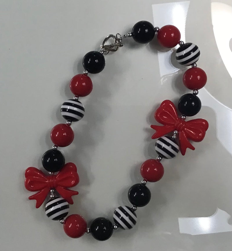 Red and Black Bubblegum Necklace