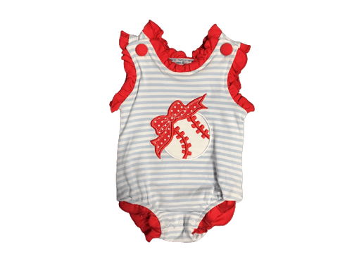 Three Sisters Baby Girl Softball Onesie