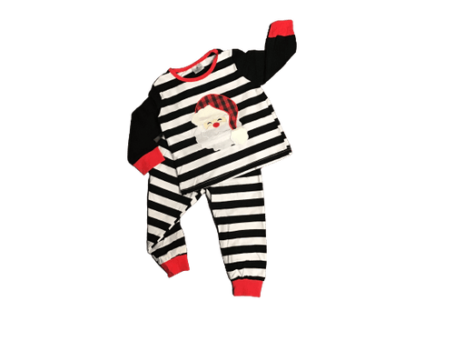 Black & White striped Santa PJs