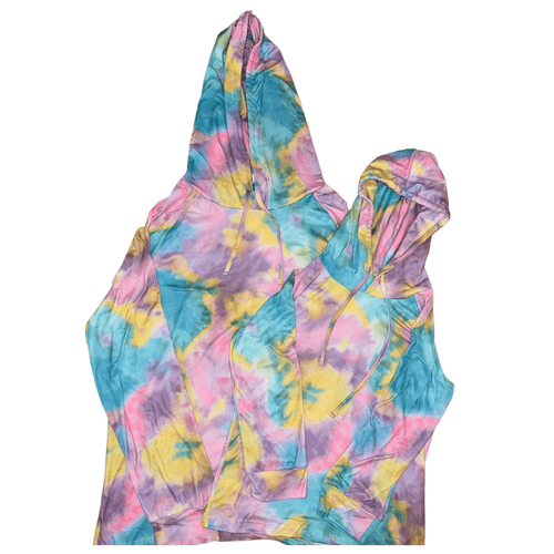 BRIGHTLY TIE DYE HOODIE.