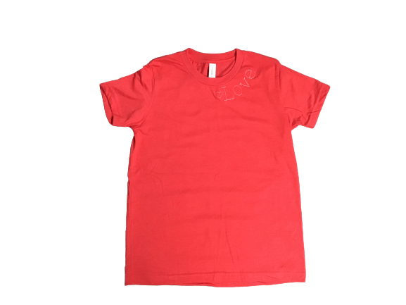 Kids Bella Canvas Short Sleeve Red Shirt