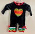 Girls Tie Dye Heart Romper