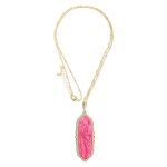 Pink Moroccan Pendant Necklace