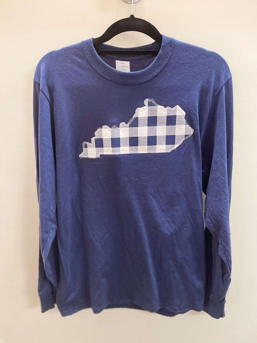 Ladies Navy Kentucky Applique Shirt