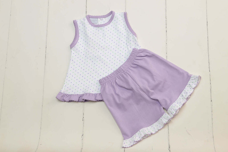 Squiggles Purple Shorts Set-Girls-Simply Blessed Children's Boutique