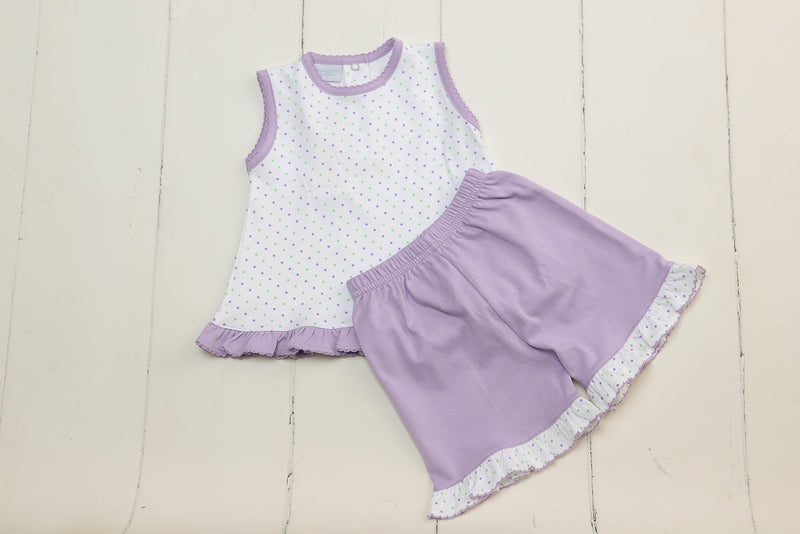 Squiggles Purple Shorts Set-Girls-Simply Blessed Children's Boutique