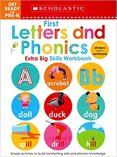 First Letters and Phonics Get Ready for Pre-K Workbook: Scholastic Early Learners (Extra Big Skills Workbook)-Books-Simply Blessed Children's Boutique