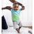 Dip Dye Stripe Organic Baby Tee & French Terry Short Set
