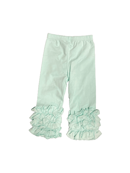 Mint Green Ruffle Leggings