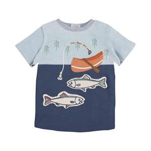 Blue Fishing Applique Tee