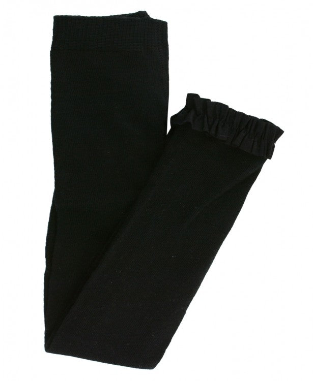 Black Footless Ruffle Tights-Girls-Simply Blessed Children's Boutique