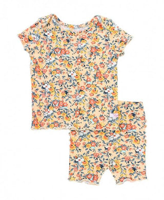 Summer Blooms Snuggly 2pc Ruffled Pajamas