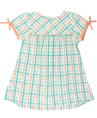 Presley Plaid Button Back Dress-Girls-Simply Blessed Children's Boutique