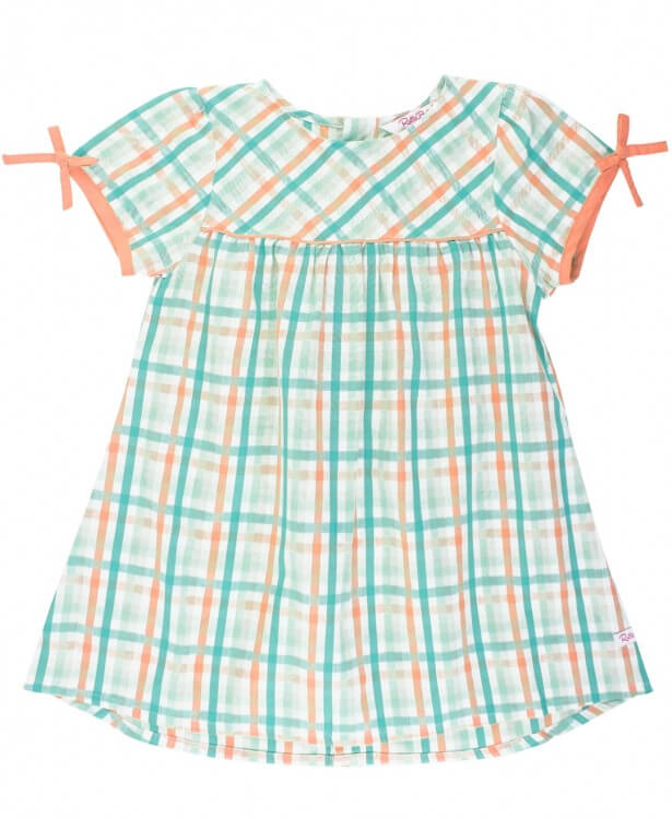 Presley Plaid Button Back Dress-Girls-Simply Blessed Children's Boutique