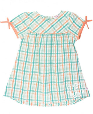 Presley Plaid Button Back Dress-Girls-Simply Blessed Children's Boutique