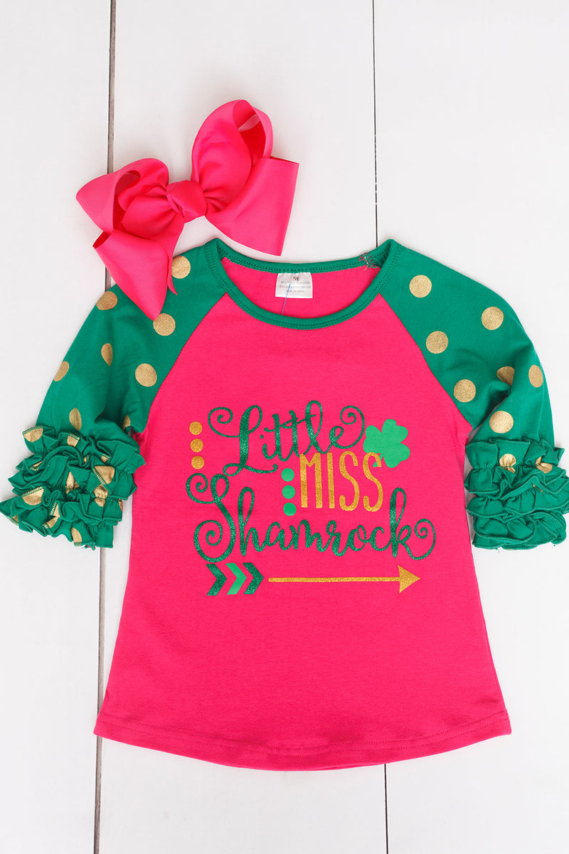 Little Miss Shamrock Shirt-Girls-Simply Blessed Children's Boutique