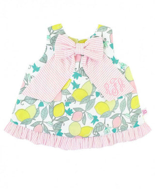 Make Lemonade Bow-Front Swing Top-Girls-Simply Blessed Children's Boutique