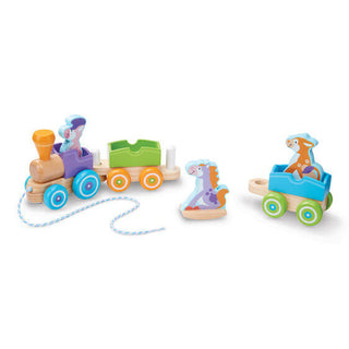 First Play Wooden Rocking Farm Animals Pull Train-Toys-Simply Blessed Children's Boutique