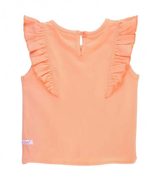 Peach Ruffle Tie Top-Girls-Simply Blessed Children's Boutique